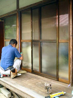 施工例：YKK AP製のプラマードを使用した掃き出し窓の交換