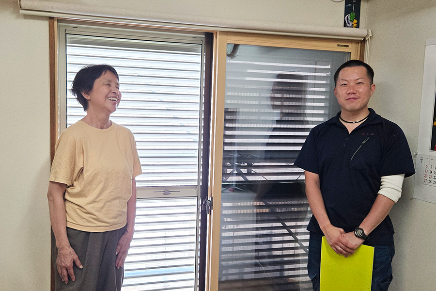 I様と窓工房工事部リーダー